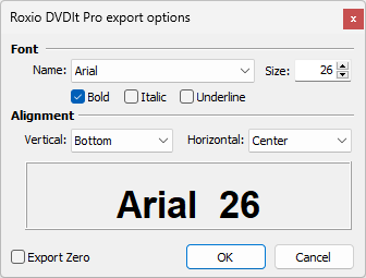 Roxio DVDIt Pro Export Configuration Roxio DVDIt Pro Export Configuration