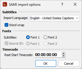 SAMI Import Configuration SAMI Import Configuration