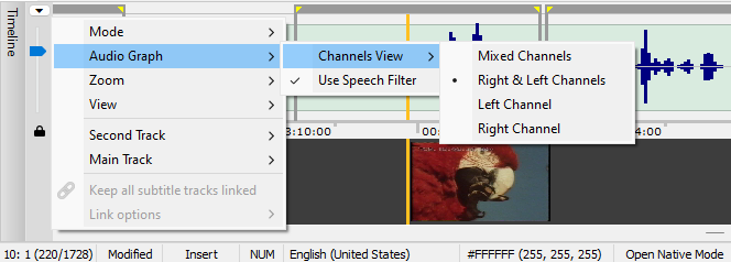 &nbsp;Additional Audio Graph options
