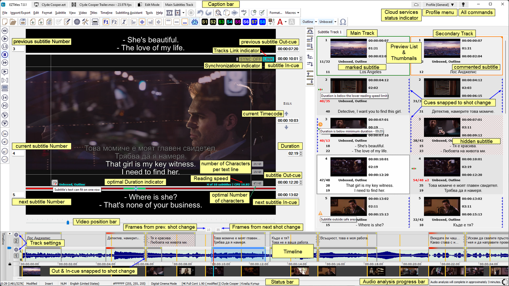 EZTitles Main Window EZTitles Main Window