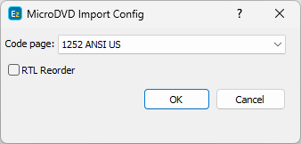 &nbsp;MicroDVD .SUB Import Config