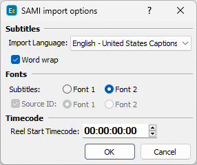 SAMI Import Configuration SAMI Import Configuration