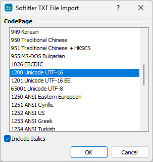 &nbsp;Softitler TXT import configuration