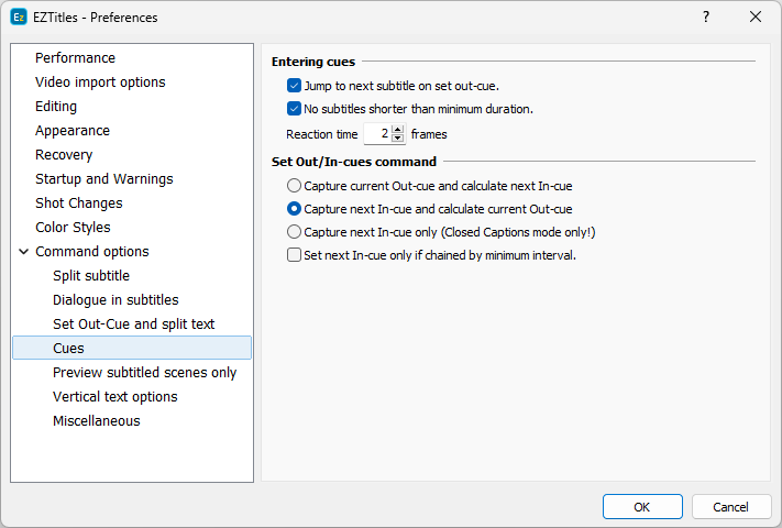 &nbsp;Closed Captions - Preferences