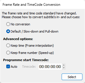 &nbsp;Timecode Convertion