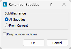 Renumber Subtitles Renumber Subtitles